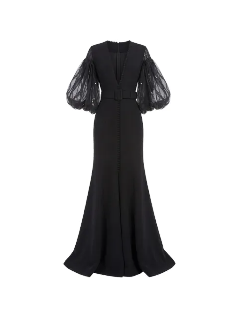 Gattinolli by Marwan sequin-embellished gown dress Black GA5959