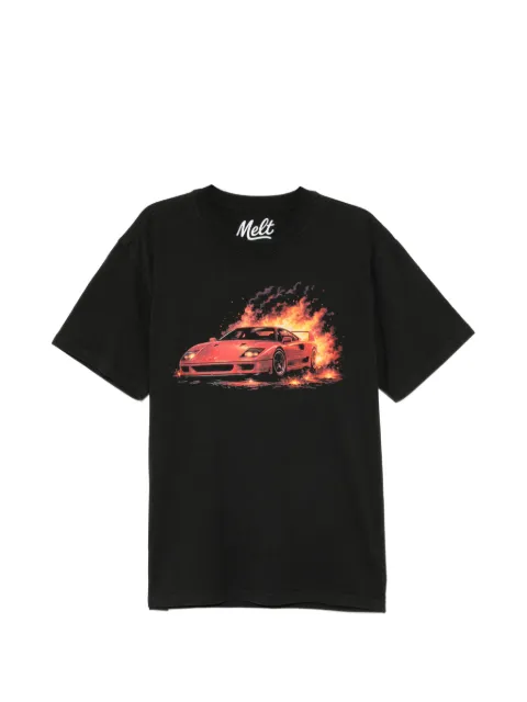 Melt graphic-print T-shirt Black MS5297