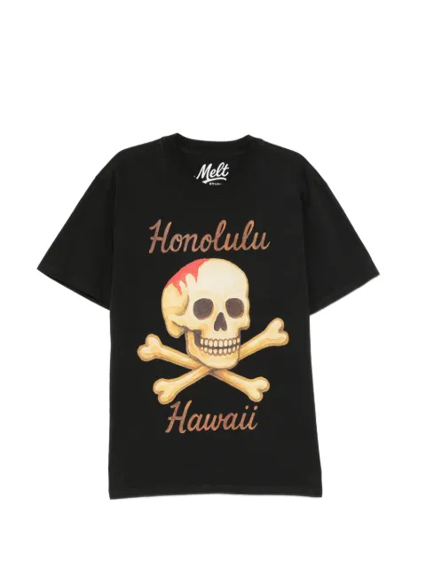 Melt skull-print cotton T-shirt Black MS5299