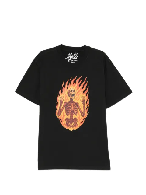 Melt skull-print T-shirt Black MS5291