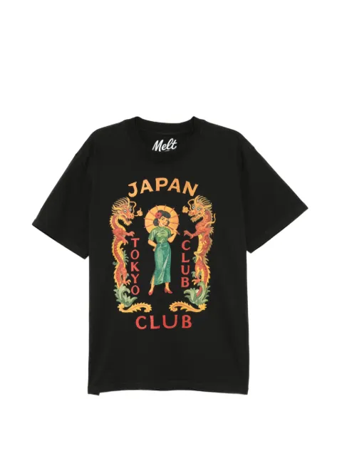 Melt graphic-print T-shirt Black MS5298