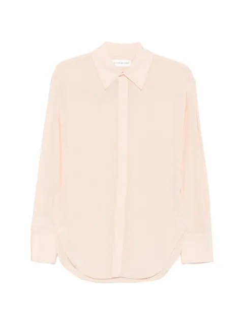 Victoria Beckham sheer long-sleeve shirt Pink 1226WSH007286B