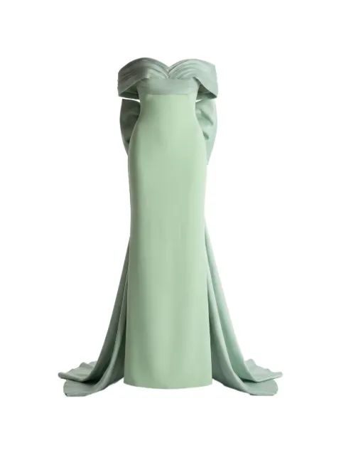 Gattinolli by Marwan off-shoulder gown dress Green OP7741