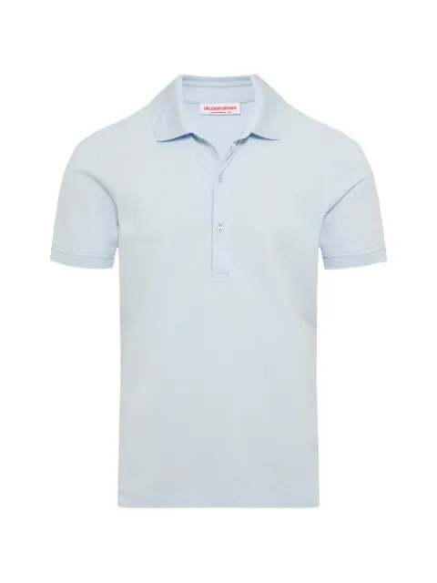 Orlebar Brown Bruno piqué polo shirt Blue 282444