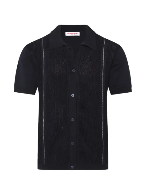 Orlebar Brown Roddy chevron shirt Blue 282488