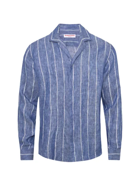 Orlebar Brown Sylvan striped shirt Blue 282489