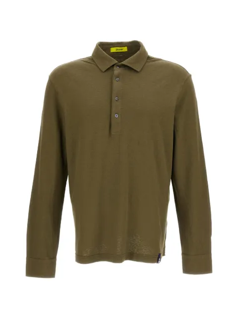 Drumohr long-sleeve polo shirt Green DTL308B