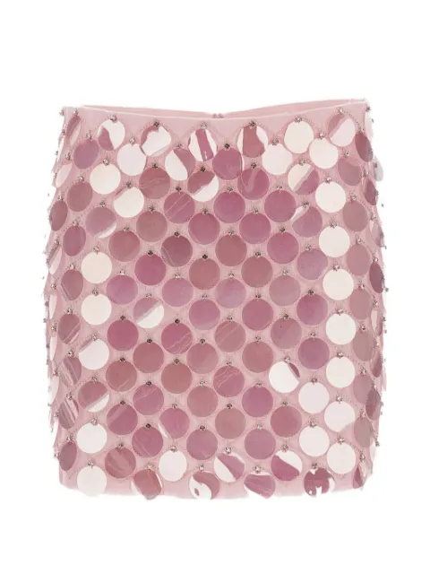 DES PHEMMES sequin-embellished crystal-embroidery skirt Pink D207XDD0807