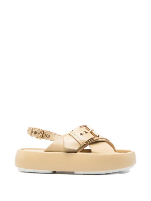 AGL Bulle criss-cross platform sandals Neutrals D694005PGSOFTY
