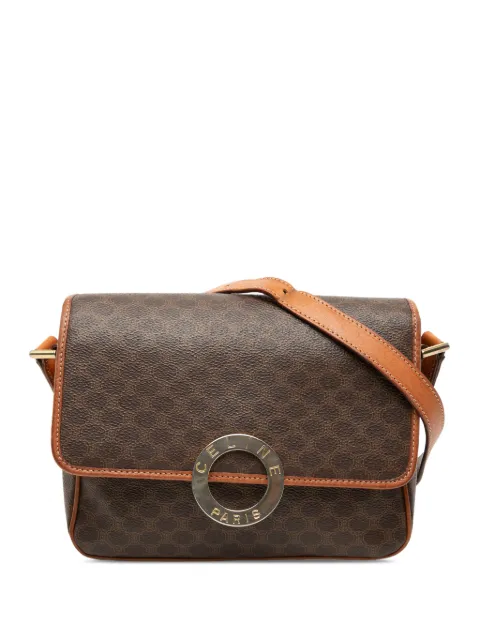 Celine Pre-Owned 2012 Macadam Coated Canvas crossbody bag Brown 2FP2A8LQBEAALGZL