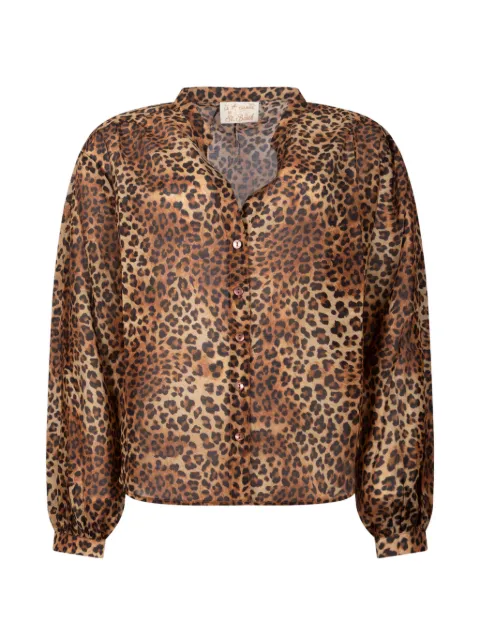 MC2 Saint Barth leopard-print semi-sheer shirt Brown LIO0001