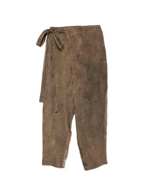 Uma Wang wrap trousers Brown UW3043