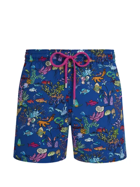 Vilebrequin Aquarium drawstring-fastening swim shorts Blue MSOEF122