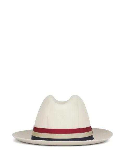 Lock & Co. Hatters Monaco striped-band hat White MONACOHAT100COTTON
