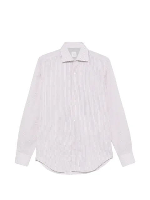 Eleventy striped-pattern spread-collar shirt White M75CAMH03TES0M160