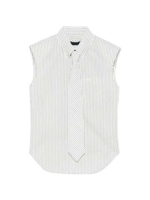 Juun.J striped sleeveless shirt White JW6464W531