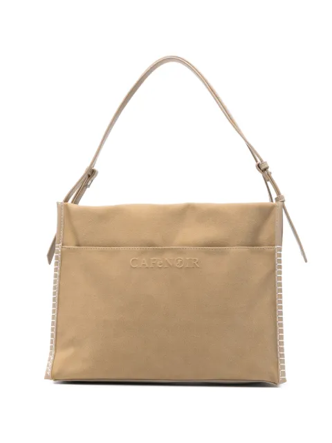 CAFèNOIR debossed-logo tote bag Neutrals C3NF1023