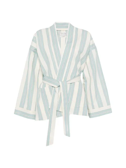 Forte Forte striped wrap jacket Blue 14819MYJACKET