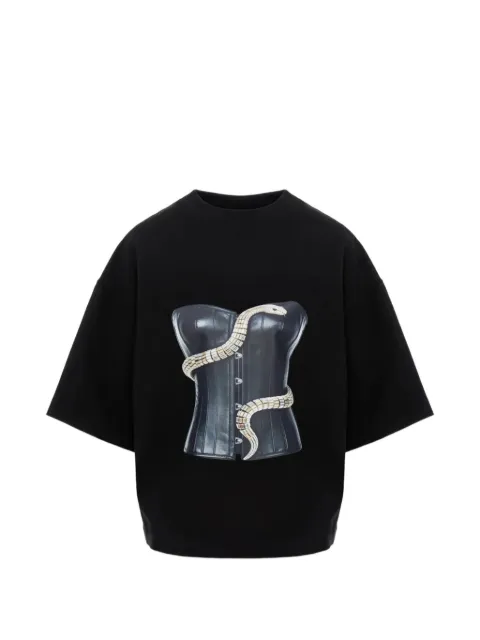 HAMZA Eva snake corset T-shirt Black EVATSHIRT