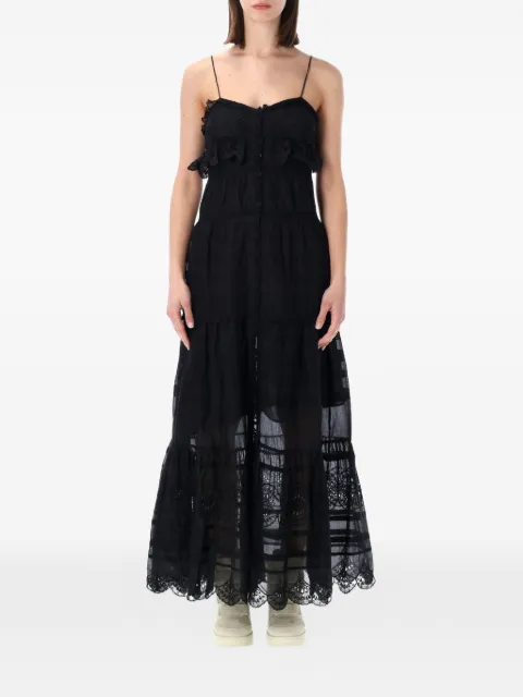 MARANT ÉTOILE Paule broderie anglaise ruffled dress Black RO0951FAD1J05E01BK