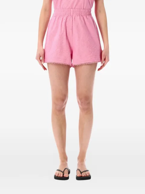 American Vintage Feoly lace-trim shorts Pink FEO09APINKY