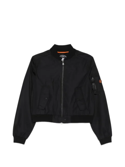 Save The Duck ribbed-trim cropped bomber jacket Black D32703WTWIL22