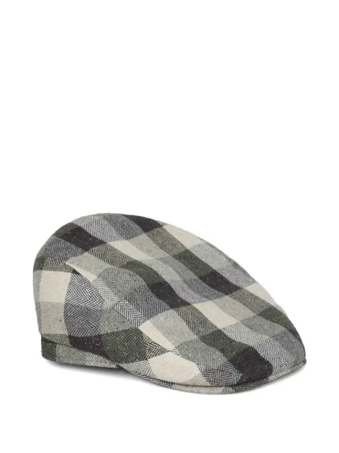 Lock & Co. Hatters Grosvenor check flat cap Neutrals GROSVENORCAP50COTTON50SILK