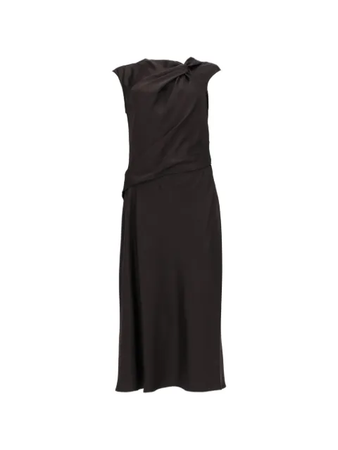 Theory Twist Bodice midi dress Brown P10096072P4