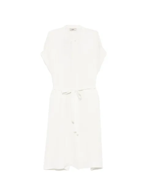 Herno band-collar short-sleeve midi dress White AB000081D12875S