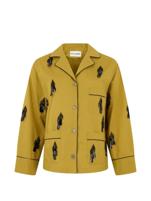 DES PHEMMES embellished piped shirt Yellow D119CT