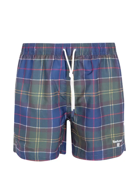 Barbour tartan-print swim shorts Blue MSW0065MSW
