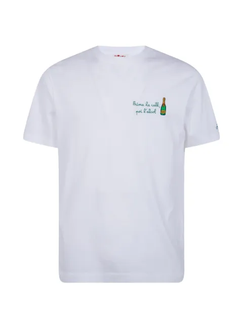 MC2 Saint Barth embroidered cotton T-shirt White POT000104440L