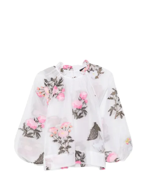 Cynthia Rowley floral-embroidered blouse White 25SQTP43SK