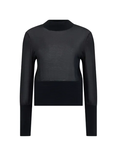 FRAME The Sleek knitted cotton sweater Black WF25KSW006