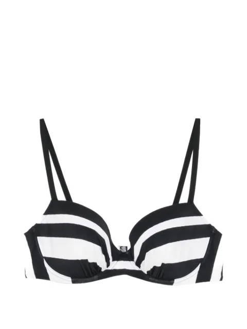 Maryan Mehlhorn striped underwired bikini top Black 5200703