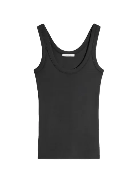 LEMAIRE rib tank top in jersey Black TS0001LJ1016