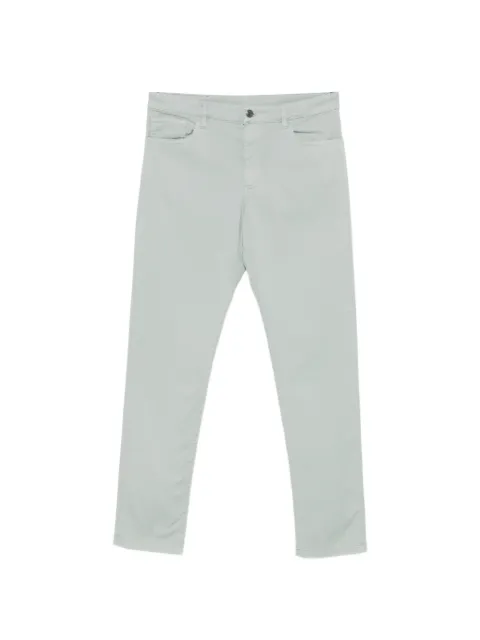 Canali logo-patch trousers Green PT01636D97051