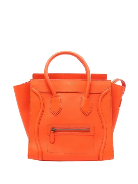 Celine Pre-Owned 2010-2026 Mini Leather Luggage tote bag Orange P53JRGAMD08T07O7