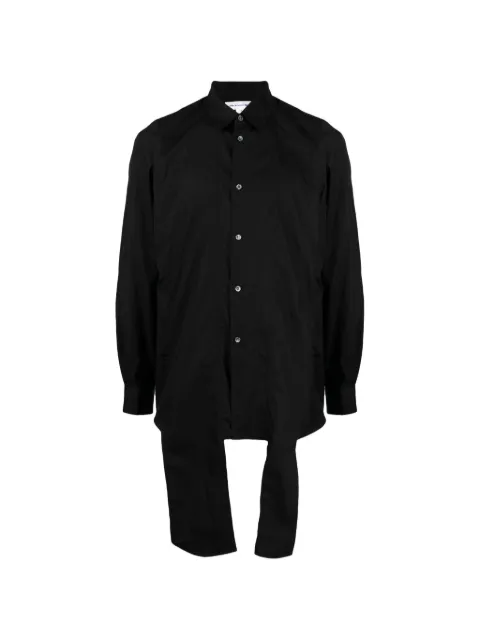 Comme des Garçons Homme Plus asymmetrical long-sleeve shirt Black PQB017