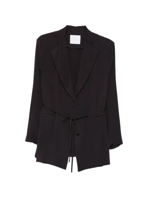 Su tie-fastening notched-lapels blazer Neutrals S6C101
