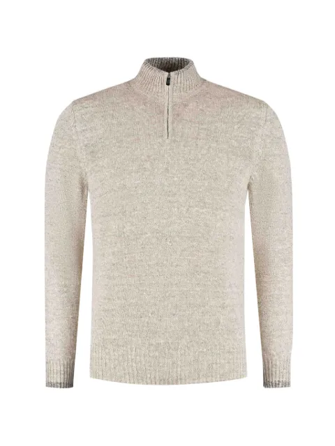 Fedeli zip-neck sweater Neutrals MU0058961