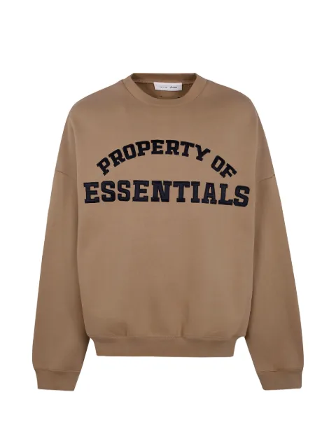 FEAR OF GOD ESSENTIALS logo-embroidery sweatshirt Brown 192SP266922F