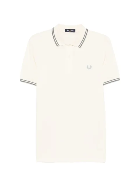 Fred Perry twin-tipped piqué polo shirt Neutrals M3600
