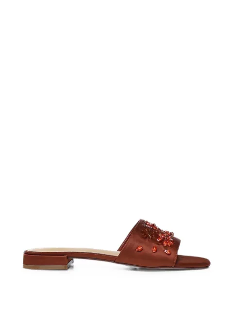 V°73 Kayla bead-embellished satin sandals Brown 73SC9YM01RIC