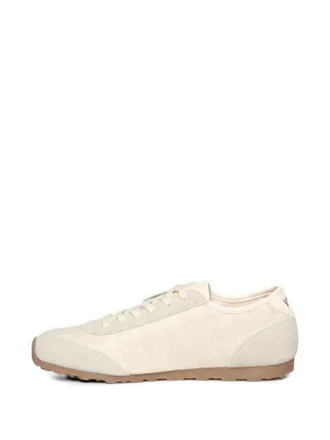 V°73 Foldy monogram-print suede-panel sneakers Neutrals 73SC9YG02LOGFOLDYSNEAKER