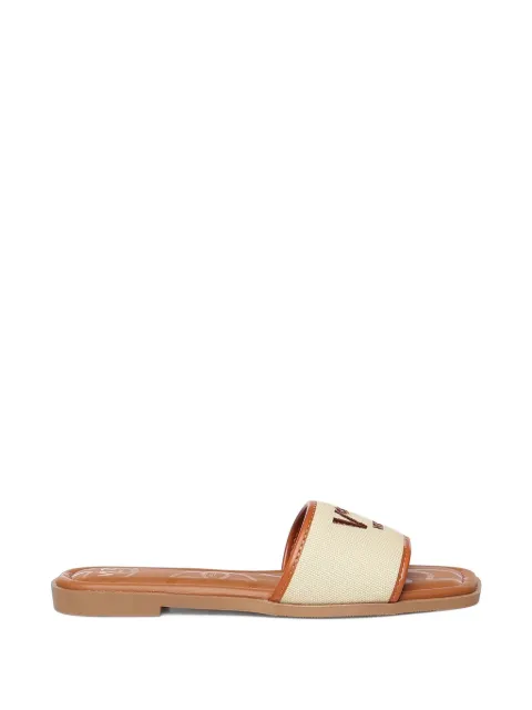 V°73 Ciabatta Fascia Responsible 73 logo-embroidered sandals Neutrals 73SC9Y501CAN