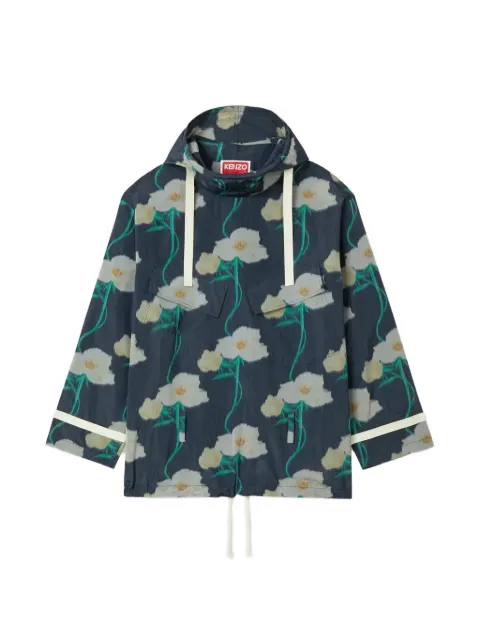 Kenzo Archive Rose floral parka Blue FG55OU3159R2