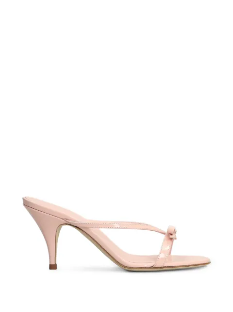 3juin Linda bow-detail patent-leather sandals Pink 326SC008N1324