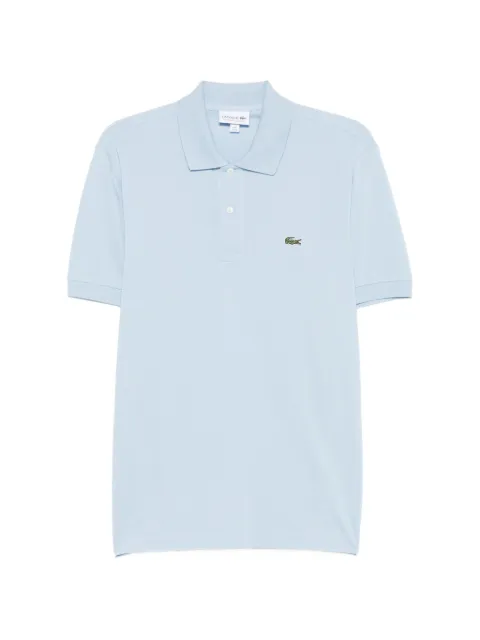 Lacoste logo-patch piqué polo shirt Blue PH9851HBA