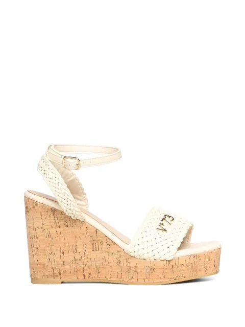 V°73 woven-strap cork-wedge sandals White 73SC9YU01INTZELDAWEDGEOFFWHITE